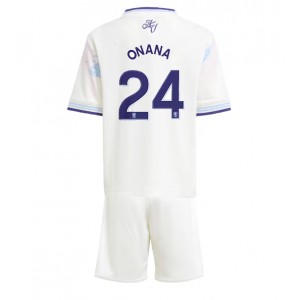 Aston Villa Amadou Onana #24 Jalkapallovaatteet Lasten Kolmas peliasu 2025-26 Lyhythihainen (+ Lyhyet housut)